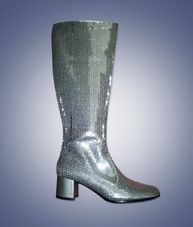 Laarzen Pailletten zilver-0