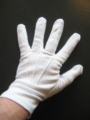 Witte handschoenen katoen de luxe (Sint) mt. M-0