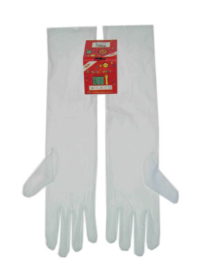 Handschoenen stretch wit luxe nylon 50 cm mt. XXL-0