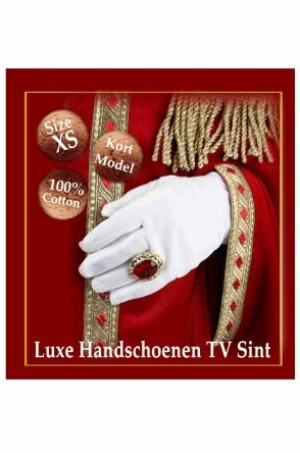 Luxe handschoen 100% katoen (Sint) mt. XS-0