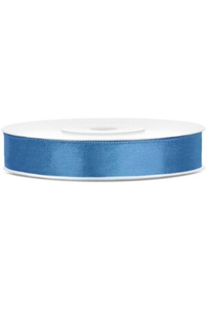 Satin Ribbon lint 12 mm , rol 25 meter kleur: Blauw-0