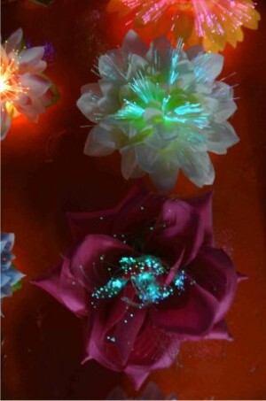 Bloemen fiber assortie gekleurd+licht+clip-0