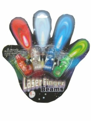 Disco laser vinger licht 4 op blister-0