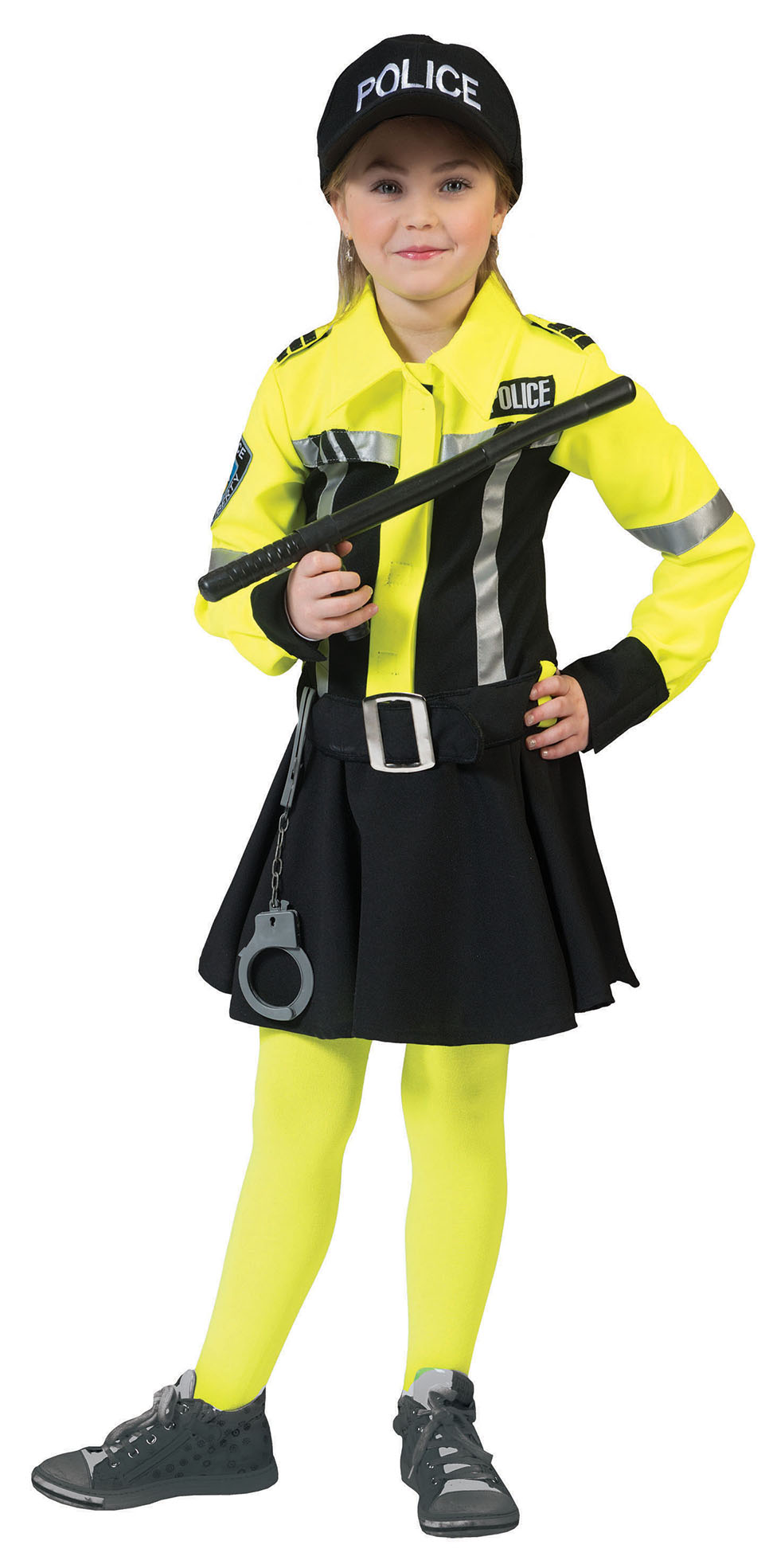 Politie meisje geel-0