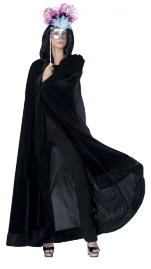 Cape velours zwart-0