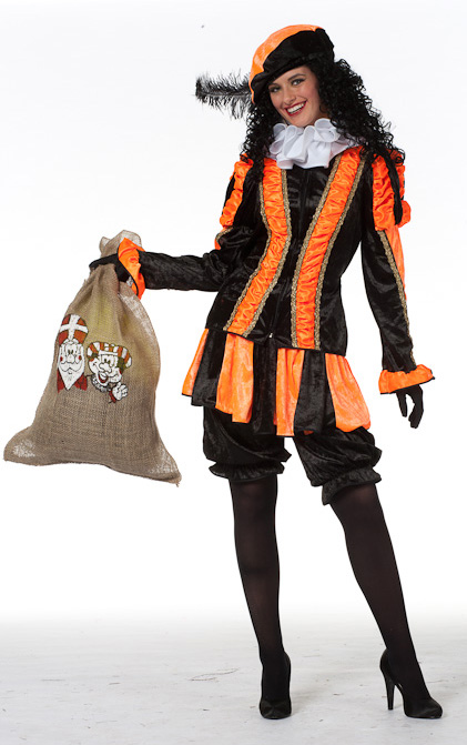 Zwarte Piet dames oranje-0