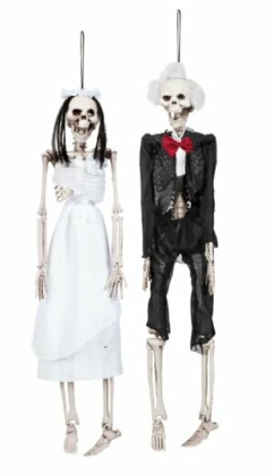 Skelet bruid of bruidegom (Halloween) mt. 15 cm-0
