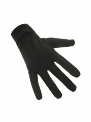 Handschoenen katoen kort zwart luxe (Piet)-0