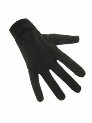 Handschoenen katoen kort zwart luxe (Piet)-0