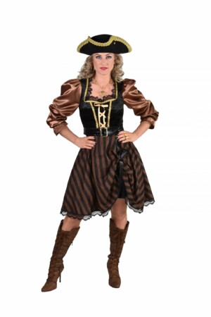 Piraat dame bruin/zwart-0