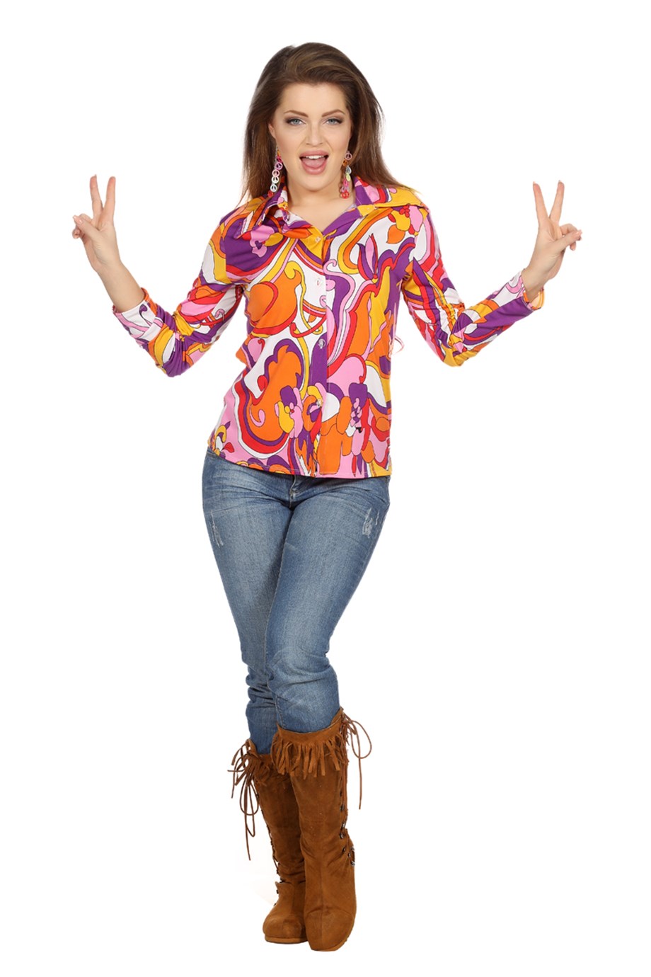 Blouse 70 s disco carnavals kleding 70 s 80 s kopen