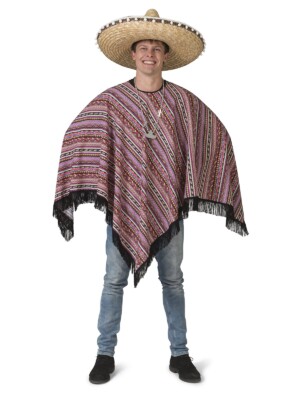 Mexicaanse poncho heren