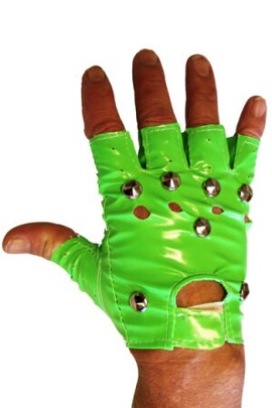 Punk handschoen fluor groen