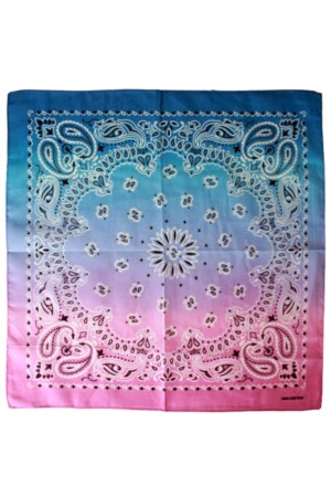 Zakdoek met kleurverloop roze/paars/blauw 56 x 56 cm