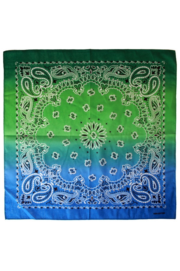 zelf meloen De gasten Zakdoek met kleurverloop groen/blauw 56 x 56 cm | Feestwinkel Party-Time