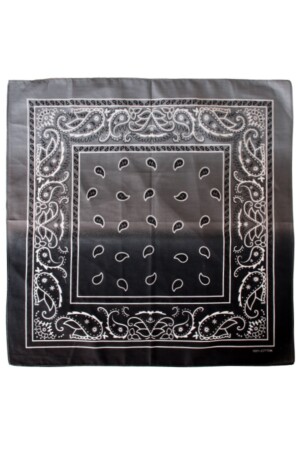 Zakdoek met kleurverloop zwart/wit 56 x 56 cm