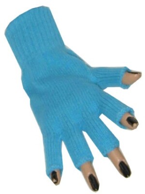 Vingerloze handschoen turquoise
