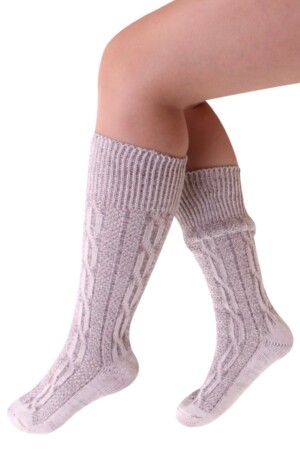 Tiroler sokken kort deluxe grijs