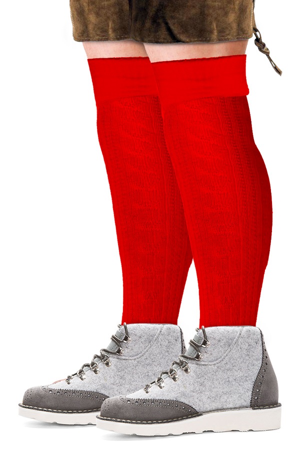 Tiroler sokken rood  1