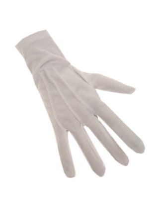 Witte handschoenen katoen de luxe (Sint) 1