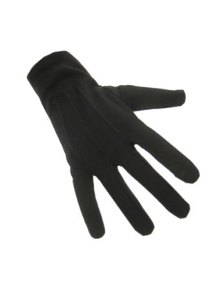 Handschoenen katoen kort zwart luxe (Piet)