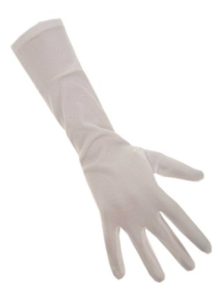 Handschoenen stretch wit luxe nylon 45 cm