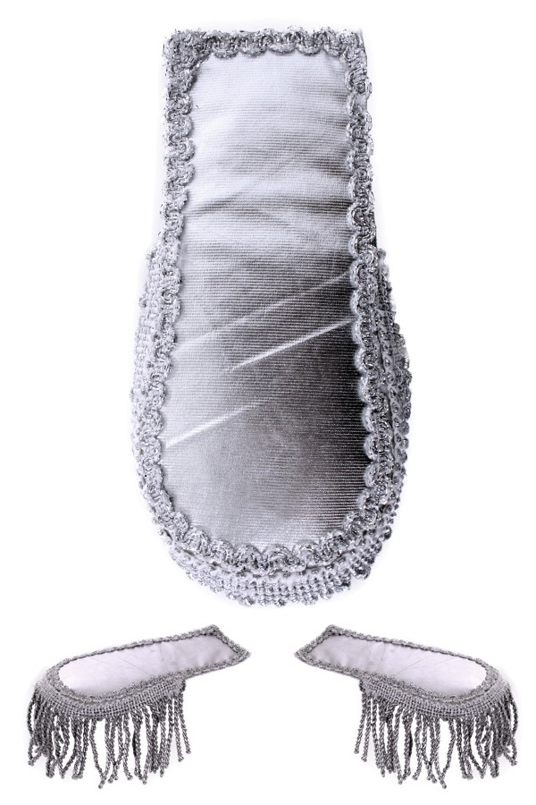Epaulette zilver per paar met velcro 1