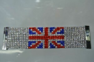 Armband UK steentjes 19x5 cm