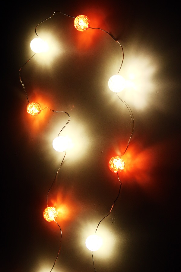 Ledverlichting snoer bolletjes rood/wit 20 lamps 1