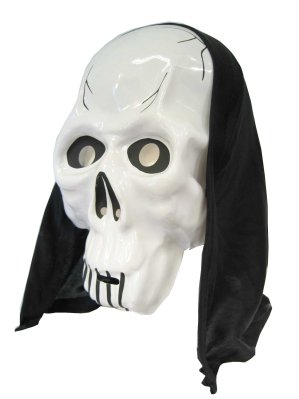 Masker skelet met hoofddoek