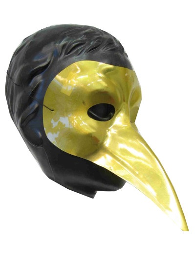 Snavelmasker Venetie goud plastic