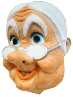 Masker oudje met bril plastic