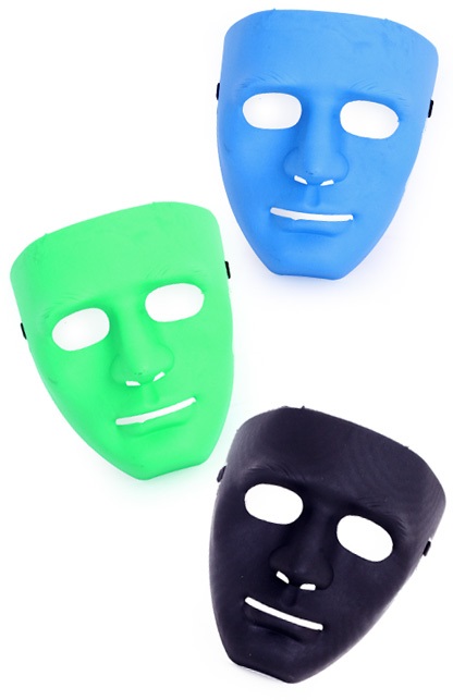 Masker gezicht 3 assortie kleuren