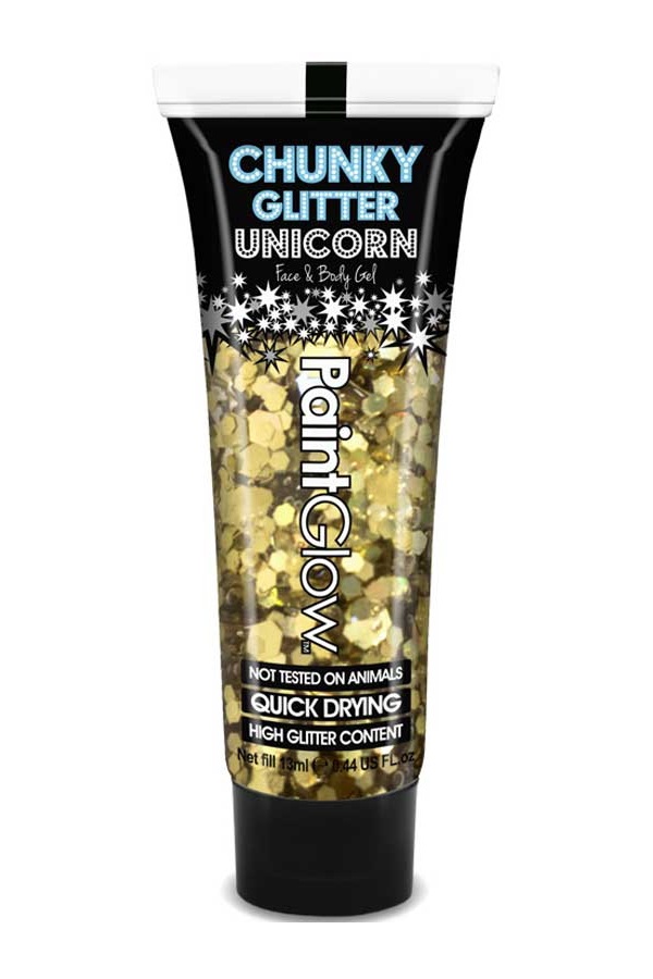 Chunky glitters face & body gel 13 ml Gold Digger 1