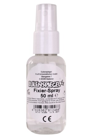 Fixeerspray 50 ml . Bescherming tegen invloeden van buitenaf zoals regen of zweet.