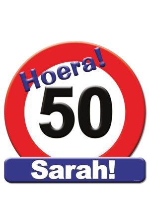 Huldeschild HOERA 50 SARAH 50x50 cm