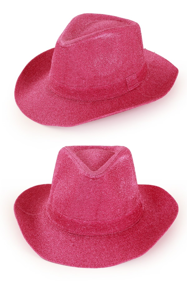 Cowboyhoed pink glitter