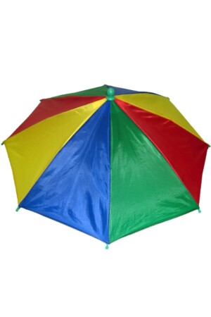 Hoofd paraplu rood geel groen blauw