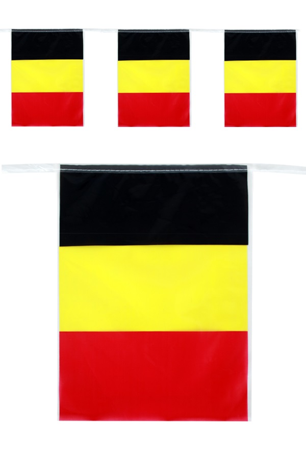 Vlaggenlijn Belgie rechthoekig 5 mtr plastic 1