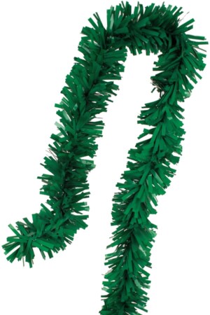 PVC folie draai guirlande groen 5 meter BRANDVEILIG