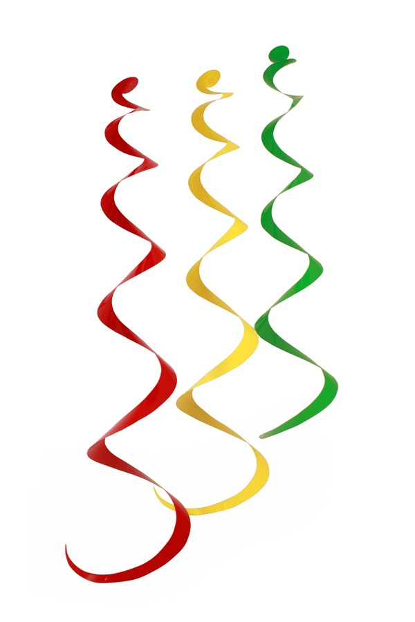 Napier Rechthoek jogger 3 x Swirl rood/geel/groen brandveilig | Feestwinkel Party-Time