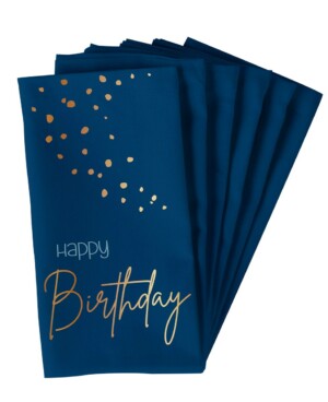 Napkins Elegant True Blue Happy Birthday 33x33cm /10