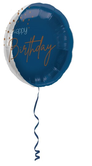 18in/45cm transparent/elegant true blue Happy Birthday