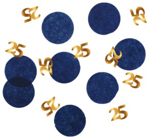 Tabledeco/confetti 25 Year Elegant True Blue 25gr