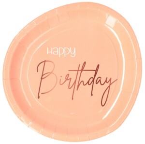 Plates Happy Birthday Elegant Lush Blush 23cm /8