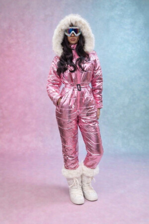 Ski overall pink